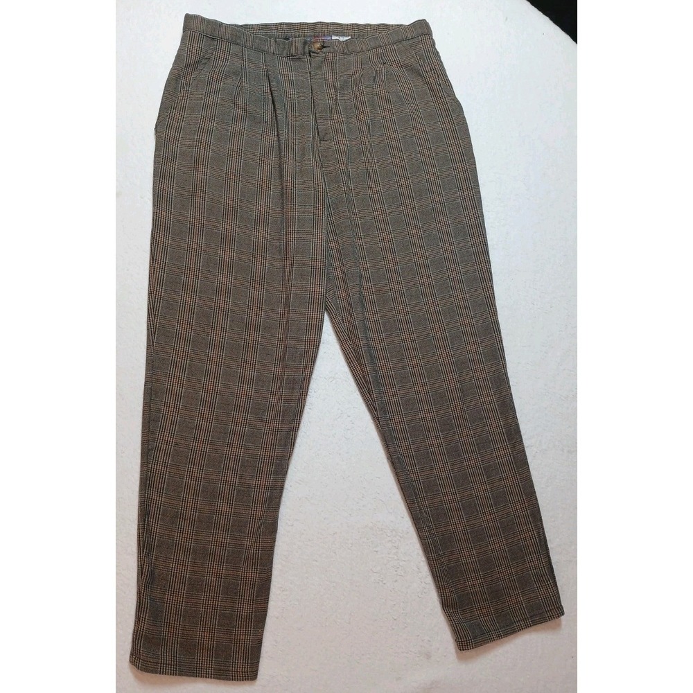 URBAN RENEWAL Vintage Grey Brown Check‎ Trouser Pant Size M/M Made In USA